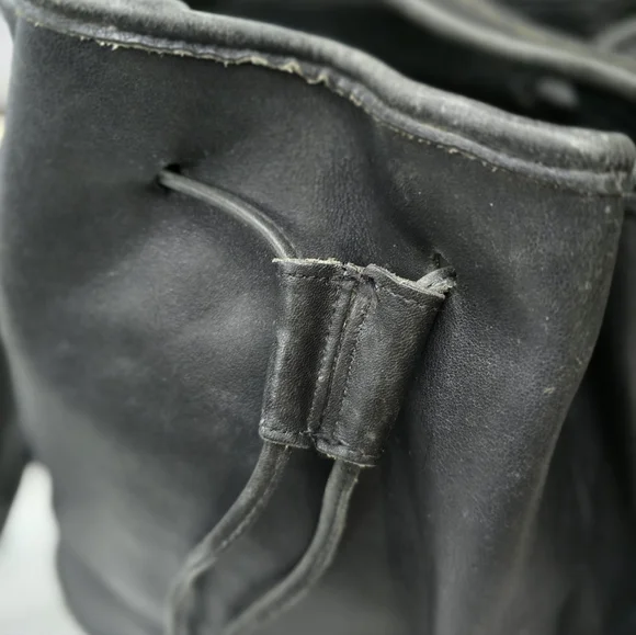 Vintage 90s Coach Lula's Legacy Black Leather Drawstring Bucket Bag [As Is] - Picture 2 of 7